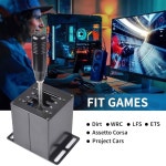 LO GITECH G29/G27/G25/G920, T300RS/GT용 CNRAQR PC USB 시뮬레이터 시프터 7+R H 기어 시프터, ATS ETS 더스트 WRC 심 레이싱 : F-L-E... 