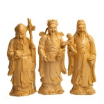 행운의 또는 좋은 친구 피규어 장식 번영 조각상 장수 선물로 행운 복록수 3 pcs 18cm : 셀렉트라이퍼