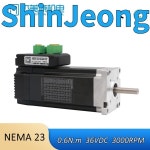 품질보장 JMC 3상 NEMA23 180W 0.6NM DC36V 7.5A 통합 서보 모터 및 드라이브 3000rpm CNC 키트용 간편한 IHSV57-30-18-36-01-BY... 