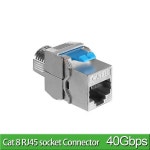 키스톤 모듈 잭 Cat 8 RJ45 소켓 40Gbits 2000MHz 완전 차폐 커플링 STP 네트워크 패치 패널 설치 커넥터 : 소이물류
