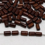 500 튜브 비즈 컬럼 루스 스페이서 나무 8X5mm DIY 팔찌 쥬얼리 공예 용품 만들기 Brown : 올인원글로벌