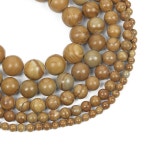 주얼리 제작용 천연 스톤 비즈 옐로우 우드 그레인 참 라운드 루즈 바느질 작업 DIY 팔찌 스트랜드 4 12mm H8127 4mm about 92 pcs... 