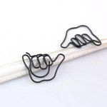 투투 손 모양 블랙 클립 귀여운 북마크 메모 클립 귀여운 종이 클립 학교 사무용품 포함 escolar H0183 20 개 : jjcompanyy