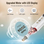 OTOOX 전기 네일 드릴 키트 파일 디스플레이 화면포함 매니큐어 9단 페디큐어 버퍼 내추럴 네일용 파일러 모든 것을 갖춘 초보자용 01031... 