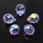 AAA 10mm 반짝 이는면 처리 된 오스트리아 자수정 비즈 유리 스페이서 팔찌 목걸이 귀걸이 만들기 DIY H1422 10x8mm 10pcs : 올인원글로벌