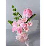 모루꽃 수제 트위스트 스틱 철사 스트립 DIY 로드 모루인형만들기 공예품 200pcs 미디움 사이즈 해바라기 한 송이 완제품 : 모렌다