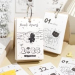 일러스트 미니 책상달력 고양이집사 일력 뜯어쓰는 달력 파스텔 2025년 캘린더 모델 고양이 달력 2025년 : 글라이드샵