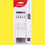 0.7mm 흑청적 볼펜 혼합 5개입 문구 용품 : 멋지다마트