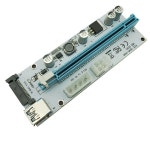 008S PC PCIe PCI-E Express 라이저 카드 1x ~ USB 3.0 데이터 케이블 SATA 4Pin IDE Molex BTC 광부 기계용 전원  장치 : 넘버원배송