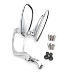 오토바이 범용 레트로 개조 오토바이 백미러 카페 레이서 백미러 8mm 10mm 나사 포함 : 집앞해외창고