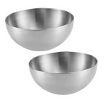 마존 Bestoyard 2pc 대형 서빙 샐러드 볼 스테인리스 스틸 큐 채소 : 모아모아하나