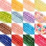 천연 돌 구슬 22 색 토파즈 옥 느슨한 스페이서 비즈 보석 만들기 DIY 팔찌  4-12mm : 차차몰리