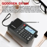 휴대용 라디오 QODOSEN DX 286 AM FM LW SW 디지털 월드 풀 밴드 TEF6686 자동차 칩 포함 : 더퍼스트 스토어