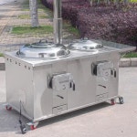 시골 장작불 부뚜막 모델 가마솥냄비 장작을 304 이동대 지피우는 스테인레스 가후하지 1 양수50 50cm 무쇠냄비 후라이 : 라웅컴퍼니