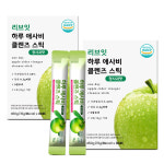 리브잇 하루 애사비 클렌즈 스틱 청사과 0칼로리 30포, 2개 : 리브잇 live it