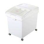 이동식 밀가루 보관통 플라스틱 수납 통 계량컵 50L 밀폐 용기 보관함 두꺼운 화이트색상 : 헬륨연구소