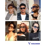 남성용 반링커 두꺼운 사각 선글라스 레트로 청키 직사각형 음영 UV400 보호 VL9731 1 C1 - Green : 트렌드포트