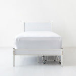 철제 침대 프레임 매트리스 받침대 저상형 깔판 헤드형, S(싱글) 수납형, 화이트 : 에스가구