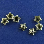 티베탄 실버 컬러 플라워 비즈 캡, 구멍: 1.4mm, H2734, 6.7x2.8mm, 100 개 : 운김무역