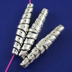 티베트 실버 접이식 금속 스페이서 비즈, 25.5x5mm 구멍, h2499, 0.7mm, 20 개 : 운김무역