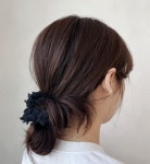 핸드메이드 리본레이스 헤어스크런치 곱창머리끈 2color : 오뉼공방