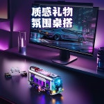 오르골 크리스마스 장 스노우볼 캐롤 마을 바이올린 빌리지 회전 무드등 장식 F9060 퓨처 버스 LED 라이트 풀프린트 : sweetboy0413