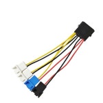 4Pin 몰 렉스 3Pin 팬 어댑터 12V 7V 5V PC 분배기 케이블 컴퓨터 케이스 : 넘버원배송