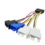 4Pin 몰 렉스 3Pin 팬 어댑터 12V 7V 5V PC 분배기 케이블 컴퓨터 케이스 : 넘버원배송