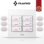나노 아트2 화이트 2개용 6구 스위치 / 3로 6구 : 반디 스토어