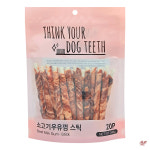 띵독 소가죽 우유껌 스틱 250g(약 44p) 강아지 이갈이 껌 오래먹는 간식 띵크유어독 : 할인마트몰