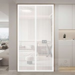 더프리지아 자석 문 모기장 120x210cm 화이트 자석방충망 아파트방충망 자석모기장 현관문모기장 현관방충망 : 더프리지아