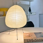 아카리 이사무노구치 1N 미니맥시 3색광 페이퍼 A타입 조명 순백 한지 코튼 1A 누름버튼스위치 케이블 1A : 루벨리나