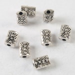 어두운 실버 톤 8mm 긴 스페이서 비즈, H3646, 25PCs, : 운김무역