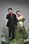 (대여) 51 그린 칼라 컬러 유색 셀프웨딩스튜디오 야외촬영 2부피로연드레스 : 셀프웨딩홈