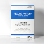 힐링팩토리 알콜스왑 100매 국산 일회용 알콜솜 개별포장 약국 소독솜 100매입, 1개 : 헬스케어커머스 힐링팩토리