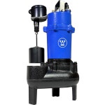 웨스팅하우스 1/2 HP 잠수식 하수 배출 펌프 주철 115V 6500 GPH 자동 수직 부유 스위치 섬프 분지용 지하 주거용 하수 2인치 NPT : 더바이웨이
