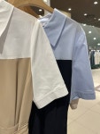 SI 배색 반팔 플리츠 원피스 SKOAD2534 : 롯데율하점 SI