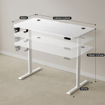 호몰 전동 모션데스크 0060 책상 높이조절 스탠딩책상 사무용 사무실 서재 노트북 게임용 화이트 : Homall