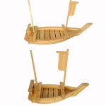 이쁜그릇 일식 초밥 나룻배 기본보트 장식 우드 나무 반찬 회접시 상자 접시 간이목선33cm : 신흥유통상사2002