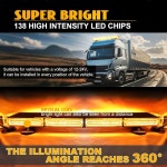 NRGEDZAM 138 어드바이저 비상등 LED 안전 양면 라이트 교통 플로우 ATV용 스노우 차량용 앰버 차량 위험 트럭 비콘 경고 견인 스트로브... 