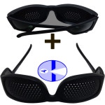 센스피플 탑클레스2+센스TV시청/눈부심 방지 최적 핀홀안경 (1+1) : 센스피플