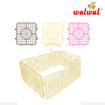 왈왈 플라스틱 도어 울타리 강아지 안전 펜스 10P 중형 45cm x 46cm 옐로우 : KROOMIZE