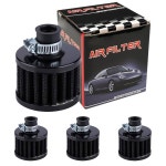 자동차 통풍 공기 블랙 브리더 터보 오토바이용 4PCS 청소기가 12MM 필터 DD010 에어 장착된 ZDWFDC 액세서리 냉기 흡입 : 글로벌구매A