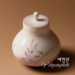 [다도 찻잎보관통] 예향원 핸드메이드 자색유약 수회 난화 도자기 차통 E-10467 : 예향원