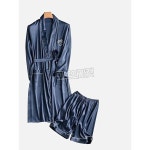 남성 실크 냉장고 잠옷 반바지 로브 H6101 더스트 가운 : 나기마켓