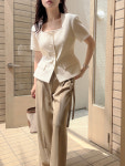 [더봄]아르 스퀘어넥 반팔 자켓 2color : 더봄
