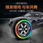 2025  G2389 타이어 RGB 블루투스 스피커 휴대용 다기능 서브 우퍼 야외 TWS 카드 삽입 : 물방우리