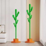 행거 북유럽 아동 제품 선인장 키높이 인테리어 코트걸이 스탠드옷걸 옷걸이 1. 145cm 어린이 (녹색) : 해담글로벌