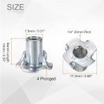 하핑턴 4X14MM 등반 나무용 암벽 캐비닛 인서트 갈래 55 너츠 너트 100개 68 탄소강 홀더 가구 스레드 : 글로벌구매A