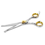 샤프 도그 그루밍 가위, 골드 터치 7.5인치 스트레이트 전문 애완동물 시어, 안전한 라운드 팁, 안전하고 간편하게 고양이나 개 그루밍에 사용할... 